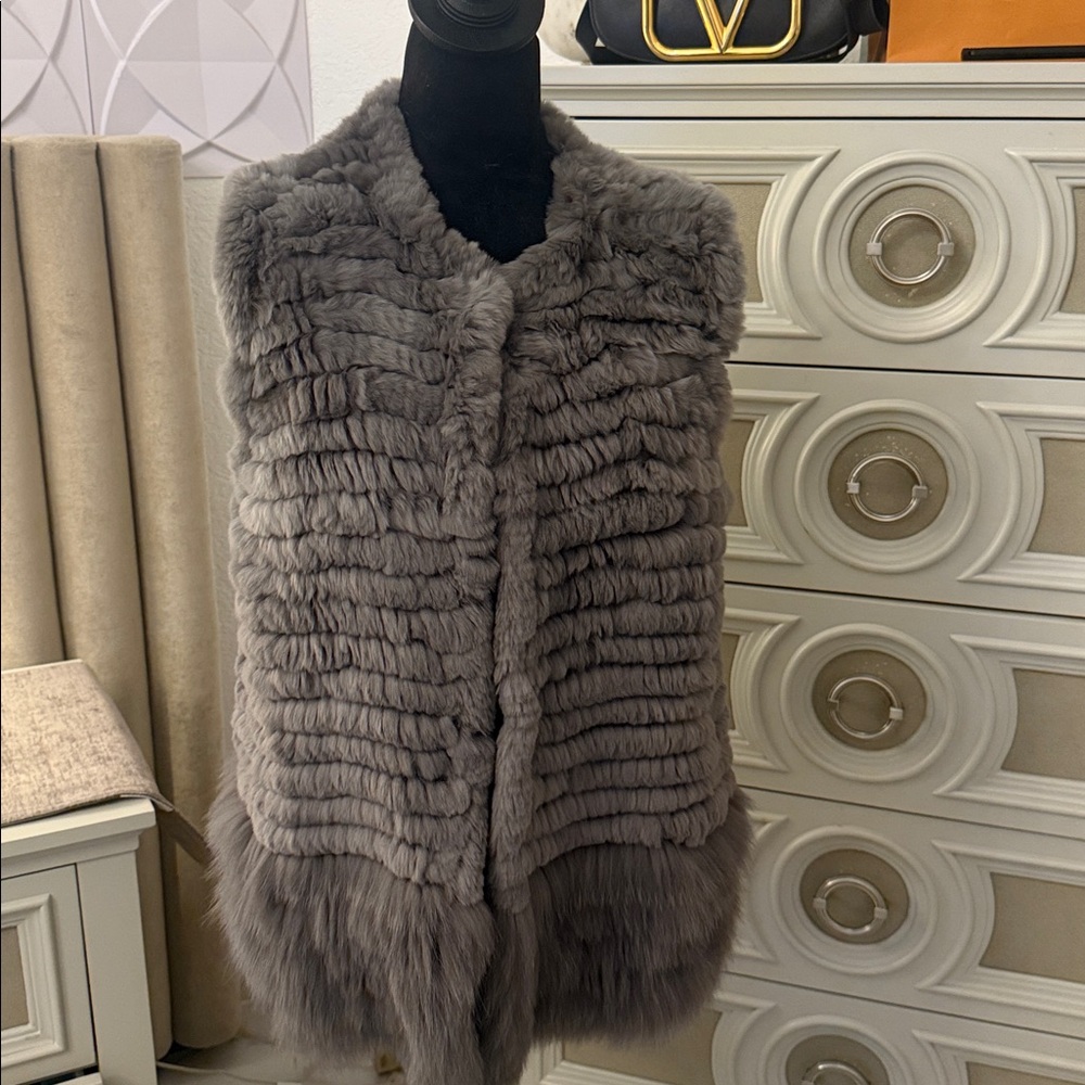 Fox And Rabbit Fur Vest